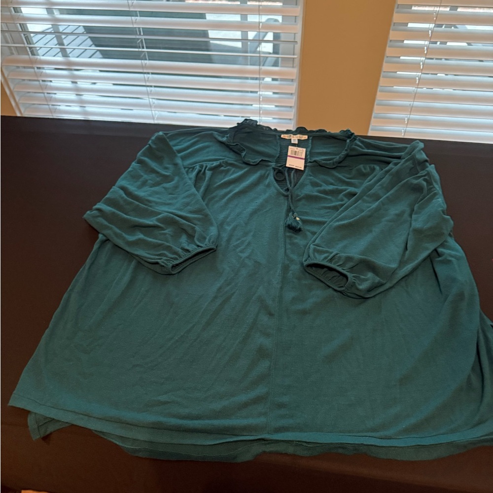 Seven7 Teal Blouse for Women